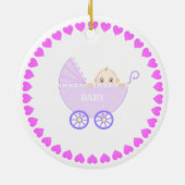 Décoration En Céramique Poussette pour bébé (Dos)