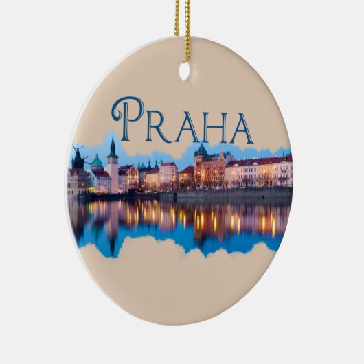 Décoration En Céramique Praha : Skyline du soir (Droite)