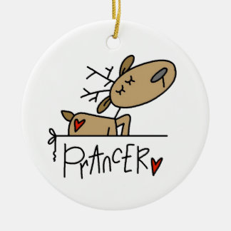 Décoration En Céramique Prancer Reindeer T-shirts et cadeaux de Noël
