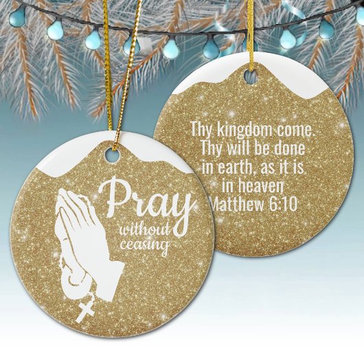 Décoration En Céramique Pray without ceasing Matthew 6:10 Prayer  ⛪️ 🎄