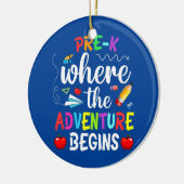 Décoration En Céramique Pré K Où Commence L'Aventure Enseignant Kinder (Gauche)