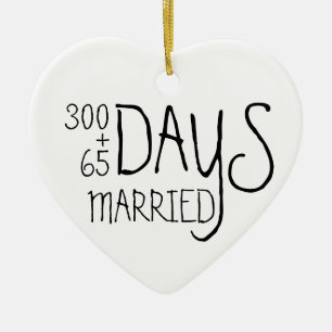 Décoration En Céramique Premier anniversaire de mariage femme mari époux