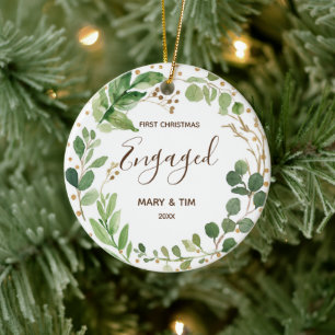 Décoration En Céramique Premier cadeau de Noël de Noël de Greenary Engag