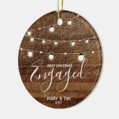 Décoration En Céramique Premier cadeau d'ornement engagé par Noël rustique (Gauche)