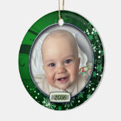 Décoration En Céramique Premier cadre photo de Noël pour bébé (Gauche)