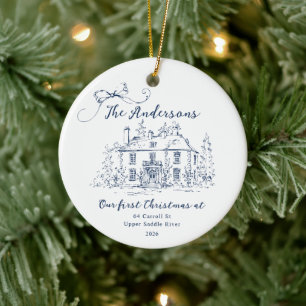 Décoration En Céramique Premier Noël à la maison personnalisé