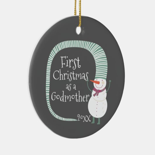 Décoration En Céramique Premier Noël Comme Godmère Snowman Personnalisé (Droite)