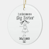 Décoration En Céramique "Premier Noël comme grande soeur" (Gauche)
