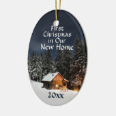 Décoration En Céramique Premier Noël dans le nouveau cabine rustique de (Gauche)