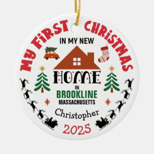 Décoration En Céramique Premier Noël dans ma nouvelle maison Nom personnal