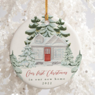 Décoration En Céramique Premier Noël dans notre nouveau domicile Adresse e
