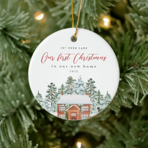 Décoration En Céramique Premier Noël dans notre nouveau domicile Adresse e