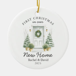 Décoration En Céramique Premier Noël dans notre nouvelle maison - Porte ro