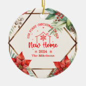 Décoration En Céramique Premier Noël Dans Notre Nouvelle Maison Verdure (Devant)