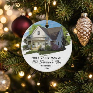 Décoration En Céramique Premier Noël dans une nouvelle maison Photo de pen