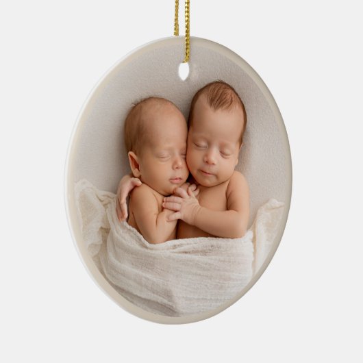 Décoration En Céramique Premier Noël de bébé élégant personnalisé (Droite)