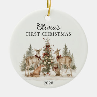 Décoration En Céramique Premier Noël de bébé personnalisé
