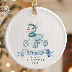 Décoration En Céramique Premier Noël de bébé personnalisé