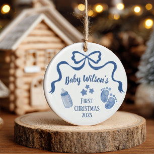 Décoration En Céramique Premier Noël de bébé, Premier Noël, Coquette