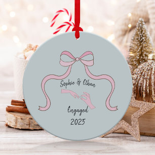 Décoration En Céramique Premier Noël de fiançailles, Cadeau de fiançailles