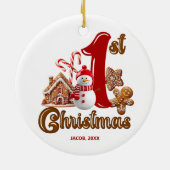 Décoration En Céramique Premier Noël doux (Dos)