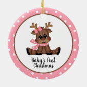Décoration En Céramique Premier Noël du bébé (Dos)