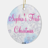 Décoration En Céramique Premier Noël du bébé (Gauche)