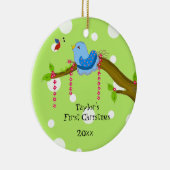 Décoration En Céramique Premier Noël du bébé Polka Dot (Droite)