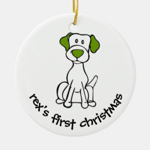 Décoration En Céramique Premier Noël du chien