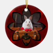 Décoration En Céramique Premier Noël du lapin blanc (Devant)