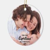 Décoration En Céramique Premier Noël en famille de 3 (Gauche)