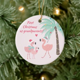 Décoration En Céramique Premier Noël en grand-parent mignon Père Noël F