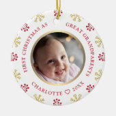 Décoration En Céramique Premier Noël en grand-parents photo (Devant)