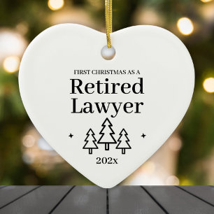 Décoration En Céramique Premier Noël en tant qu'avocat retraité Retraite