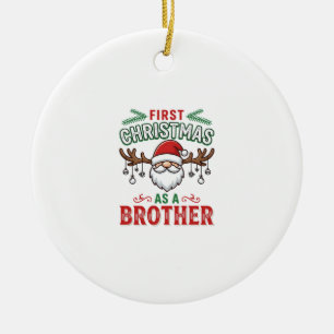 Décoration En Céramique Premier Noël en tant que frère Santa Gnome