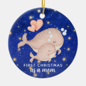 Décoration En Céramique Premier Noël En Tant Que Mère Baleine Personnalisé (Devant)