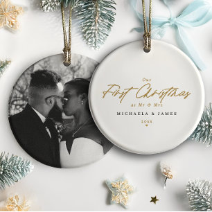 Décoration En Céramique Premier Noël en tant que Monsieur et Madame Photo