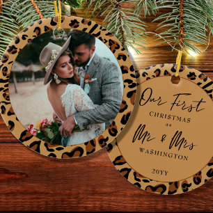 Décoration En Céramique  Premier Noël en tant que Monsieur & Madame Empre