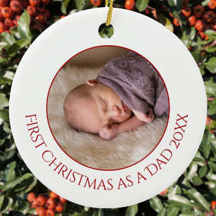 Décoration En Céramique Premier Noël en tant que Papa Photo de bébé