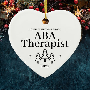 Décoration En Céramique Premier Noël en tant que thérapeute Aba Analyse du