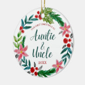 Décoration En Céramique Premier Noël en tante et oncle  (Gauche)