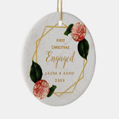 Décoration En Céramique Premier Noël Engagé Marble Or Camellia Rose (Droite)