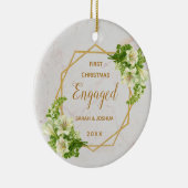 Décoration En Céramique Premier Noël Engagé Marbre d'or Liliers blancs en  (Droite)