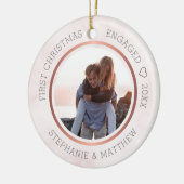 Décoration En Céramique Premier Noël Engagé Photo Élégant Marbre rose (Gauche)