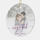 Décoration En Céramique Premier Noël Engagé Photo Purple Foil Script (Gauche)