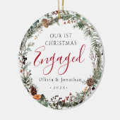 Décoration En Céramique Premier Noël Engagé Verdure Wreath Photo (Gauche)