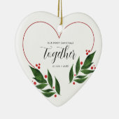 Décoration En Céramique Premier Noël Ensemble cadeau de Noël pour couple (Droite)