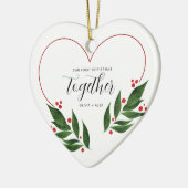 Décoration En Céramique Premier Noël Ensemble cadeau de Noël pour couple (Gauche)