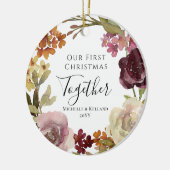 Décoration En Céramique Premier Noël ensemble floral (Gauche)