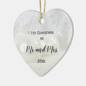 Décoration En Céramique Premier Noël Ensemble Mr & Mrs. | Mariage d'hiver (Gauche)